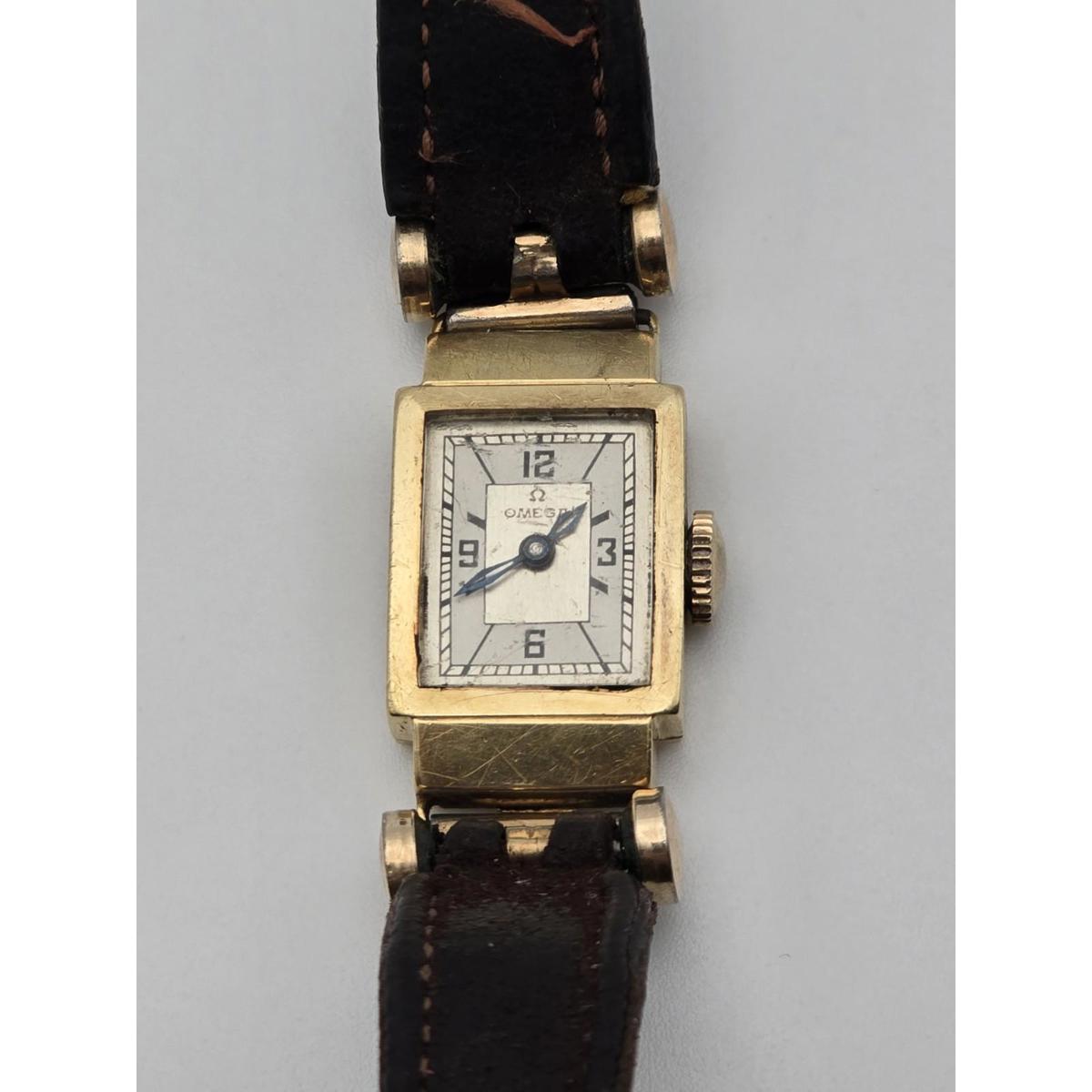 Vintage Omega 18k Gold Art Deco Ladies Watch